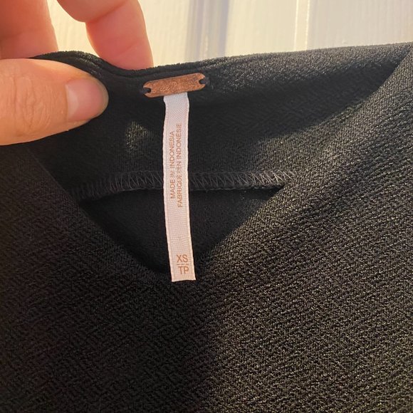 Free People Black Tank Top with Paisley Accent - Picture 5 of 6